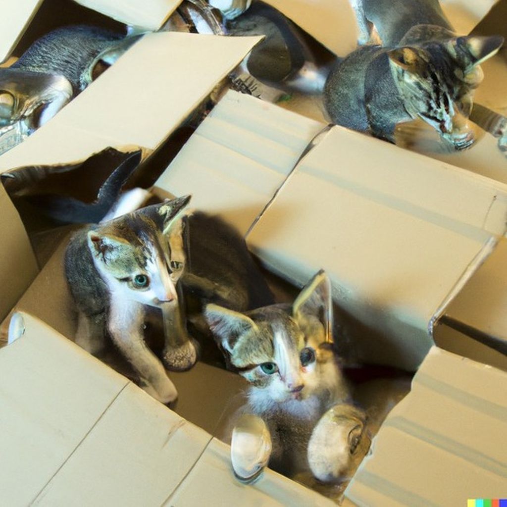 Cardboard Castle Kittens